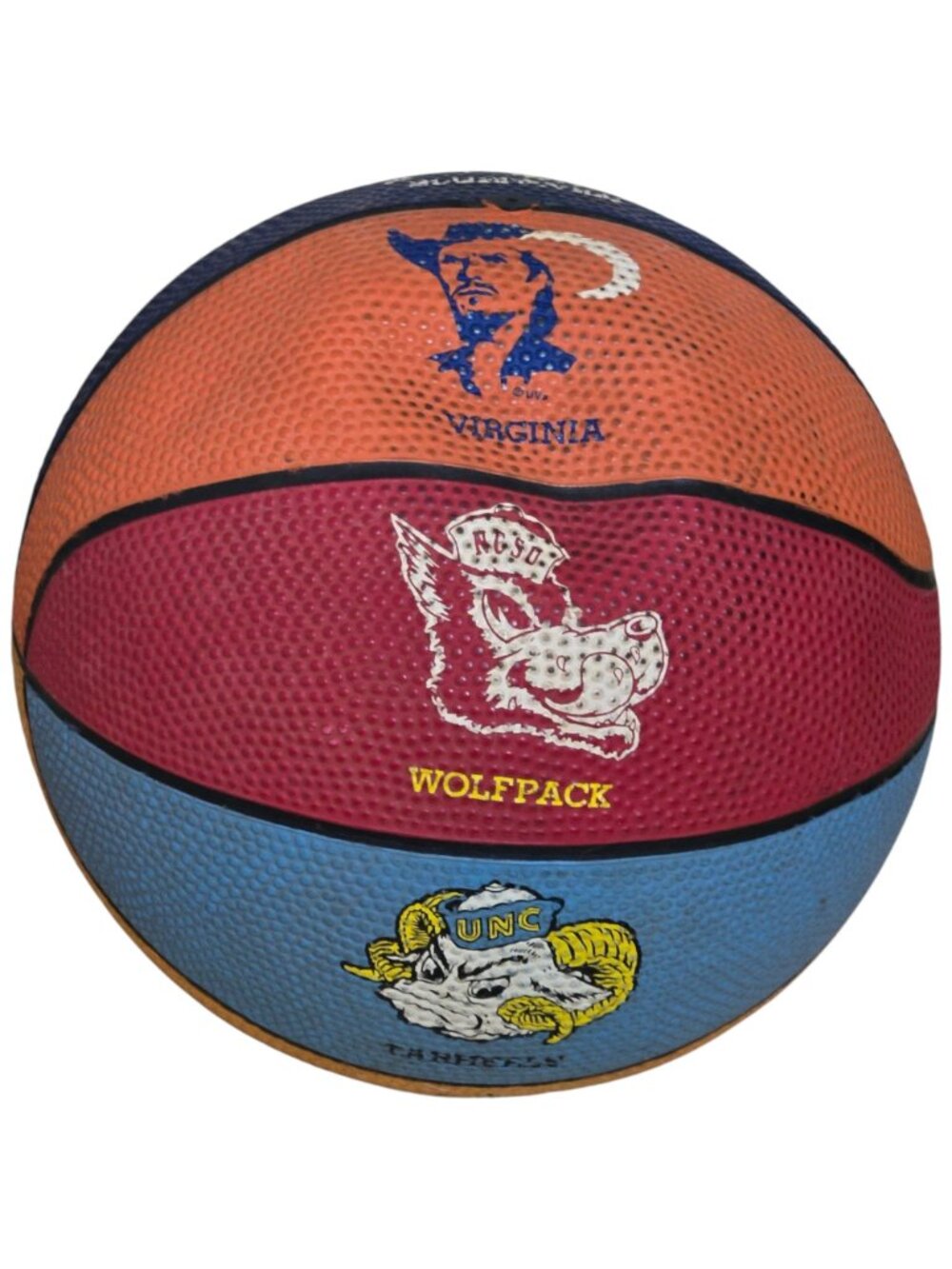 Vintage ACC Big 4 Basketball UNC Duke NC State Wake Forest NCAA 1990s Season Bal - Picture 3 of 7